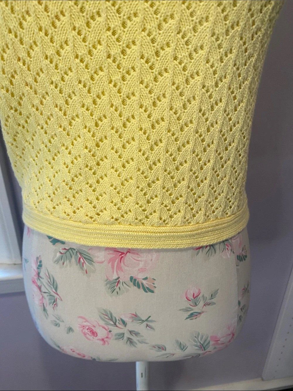 Z Supply Pale Yellow Open-Knit Cropped Cardigan and shell set